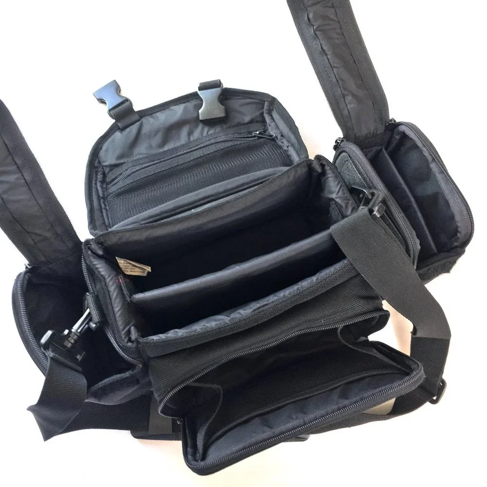 KODAK Nylon Camera Padded Gadget Bag Carrying Case w Detachable side Cases EUC